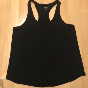 Black racer back tank top, loose fit